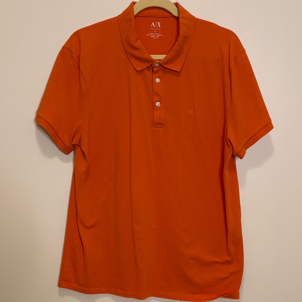 Armani Exchange A|X Men’s Polo Shirt – Orange – Size XL